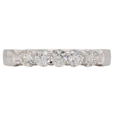 14K White 1/2CTW Shared Prong Diamond Anniversary Band